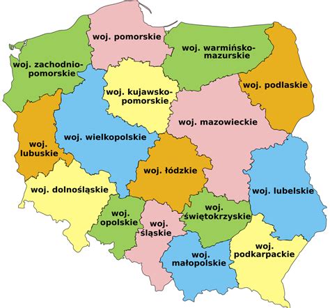jakie są regiony polski
